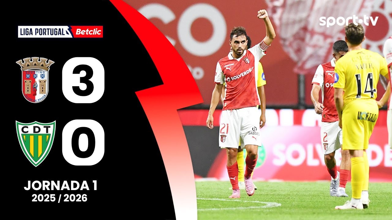 #ไฮไลท์ฟุตบอล [ สปอร์ติ้ง บราก้า 3 - 0 ซีดี ทอนเดลา ] พรีไมร่า ลีก้า โปรตุเกส 2025/11.8.68