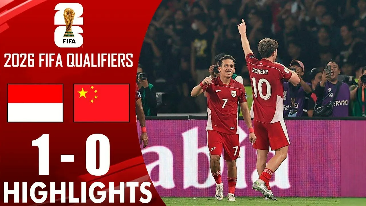 ดวลเดือดไม่มีพลิกโผ! อินโดนีเซีย เฉือน จีน 1-0 ศึกฟุตบอลโลก รอบคัดเลือก โซนเอเชีย 06/06/2568 ครบทุกประตูเฉพาะที่นี่