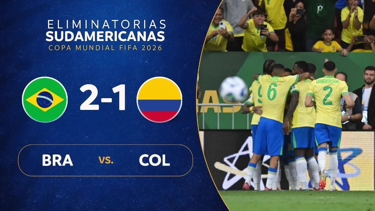ไฮไลท์ฟุตบอล บราซิล ชนะ โคลัมเบีย 2-1 ศึกฟุตบอลโลกรอบคัดเลือกโซนอเมริกาใต้ 2025 | dooball168hd.com 21/03/2568