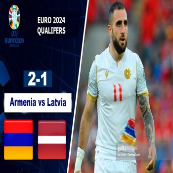 #ไฮไลท์ฟุตบอล [ อาร์เมเนีย 2 - 1 ลัตเวีย ] ยูโร 2024 รอบคัดเลือก
