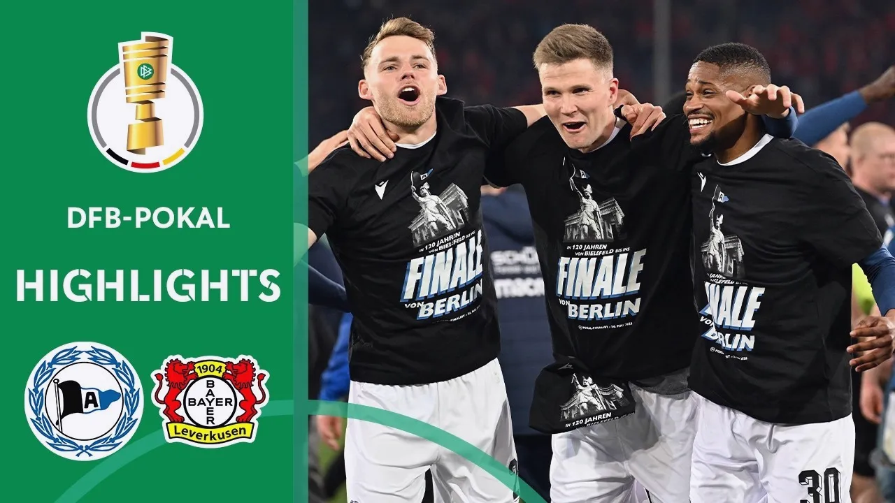 ไฮไลท์ฟุตบอล อาร์มีเนีย บีเลเฟลด์ เปิดบ้านชนะ เลเวอร์คูเซ่น 2-1 ศึกเดเอฟเบ โพคาล เยอรมัน ฤดูกาล 2025 วันที่ 2 เมษายน 2568