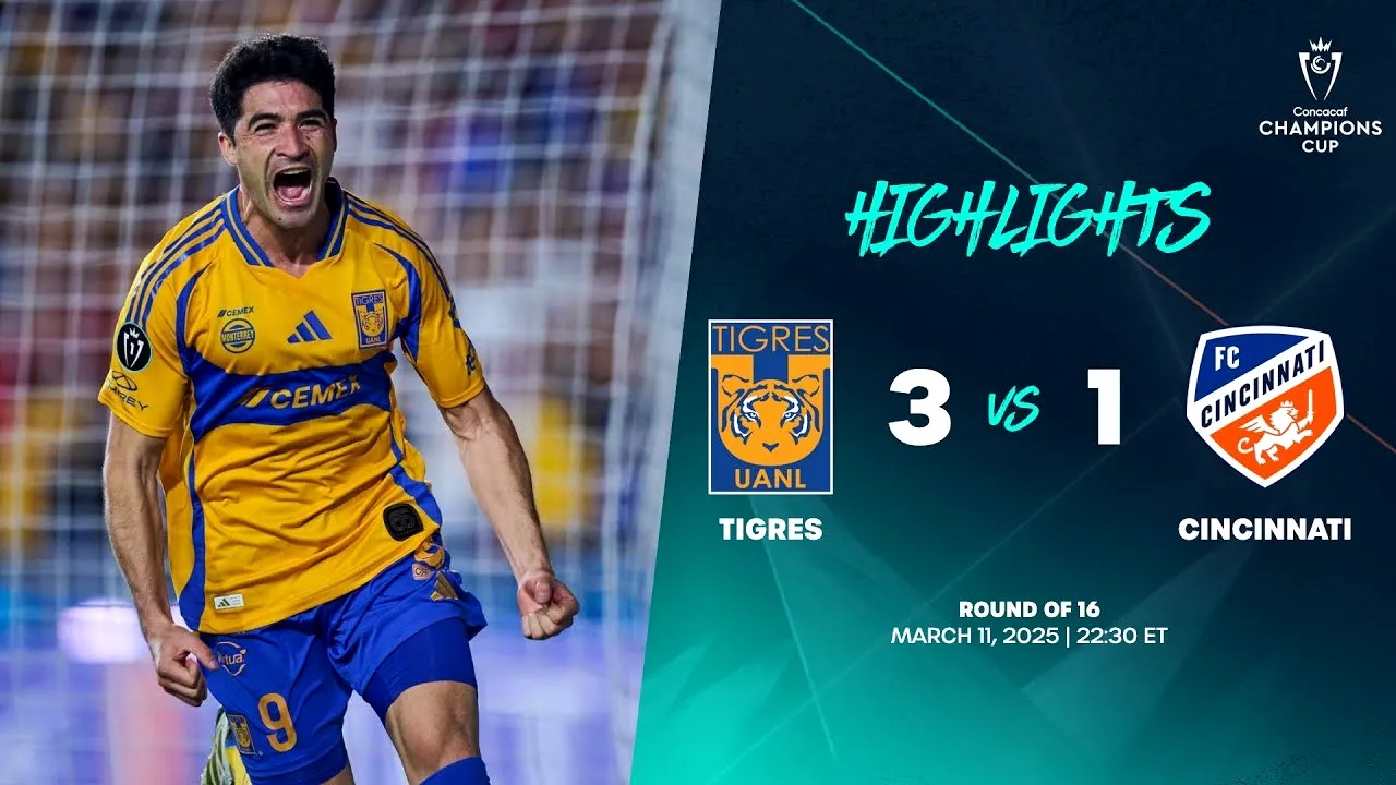 ไฮไลท์ฟุตบอล ไทเกรส ยูเอเอ็นแอล ชนะ เอฟซี ซินซินเนติ 3-1 ในศึกคอนคาเคฟ แชมเปี้ยนส์ คัพ 2025 12/03/2568