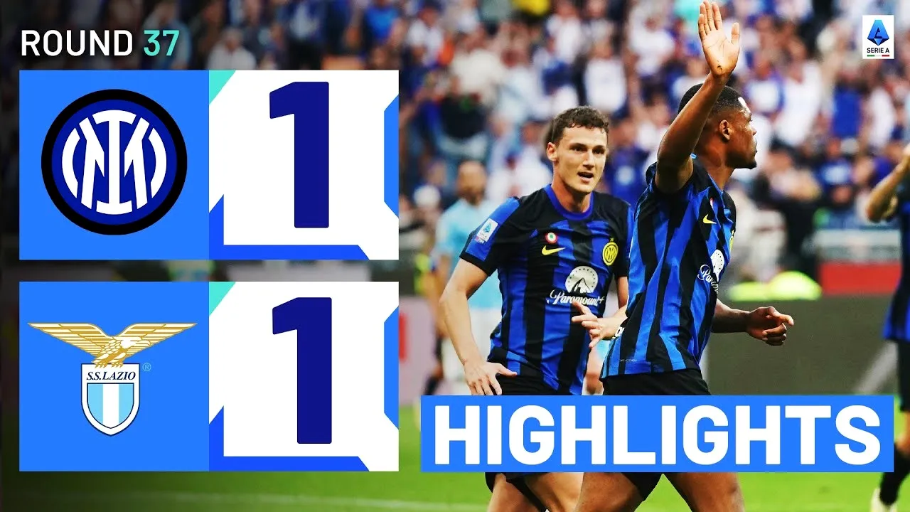 ไฮไลท์ฟุตบอล เซเรียอา อิตาลี 2024 อินเตอร์ มิลาน เสมอลาซิโอ้ 1-1 | dooball168hd.com 20/05/2567