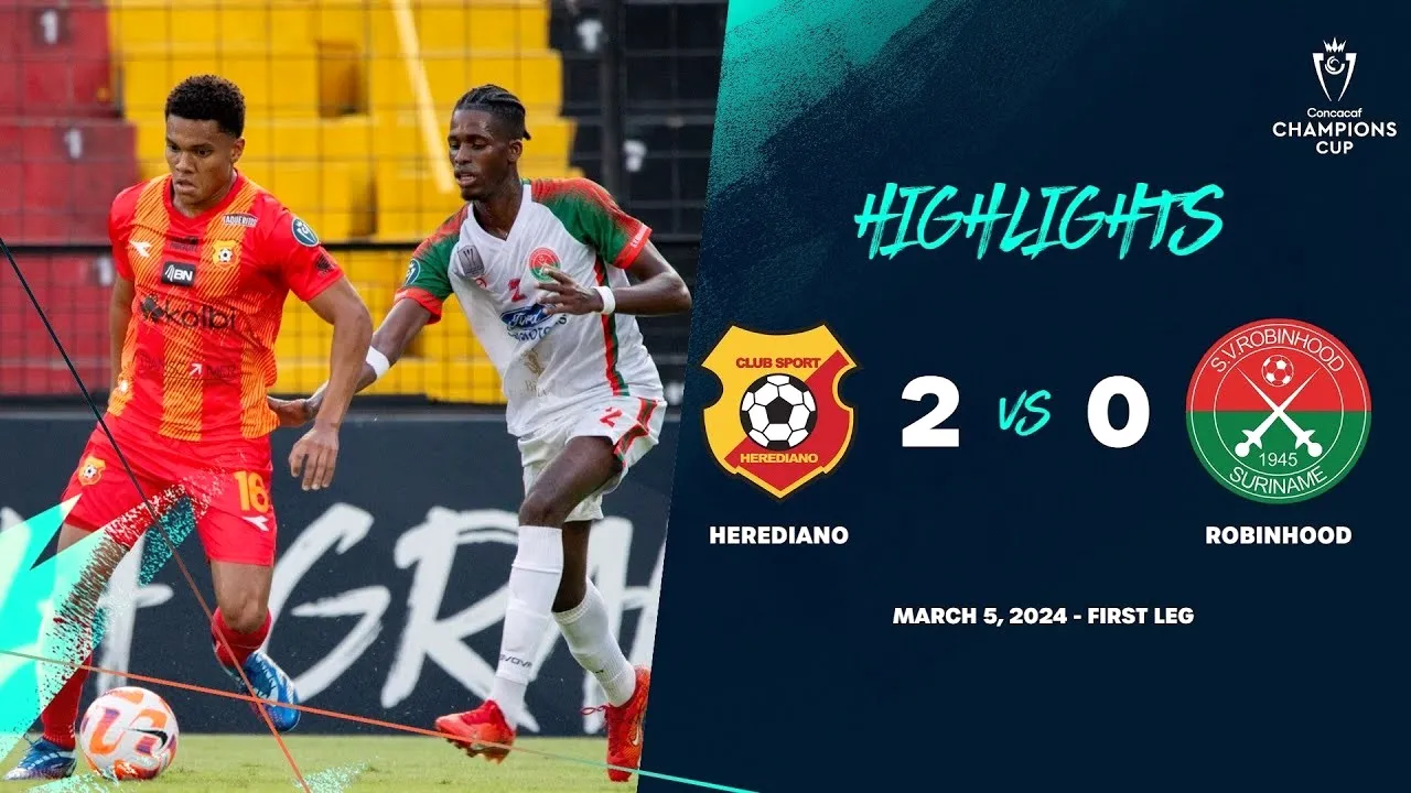 ไฮไลท์บอลคอนคาเคฟแชมเปี้ยนส์คัพ 2024 เฮเรดิอาโน่ชนะเอสวีโรบินฮู้ด2-0 วันที่6มีนาคม2567 ที่dooball168hd