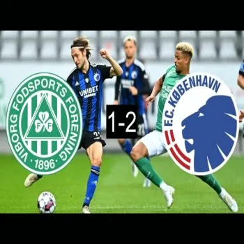dooball168hd.com พาชมไฮไลท์ศึกเดนมาร์ค แซซ ลิกาเอน วีบรอกพลิกพ่ายคาบ้าน เอฟซี โคเปนเฮเกนเฉือนเอาชนะ 1-2