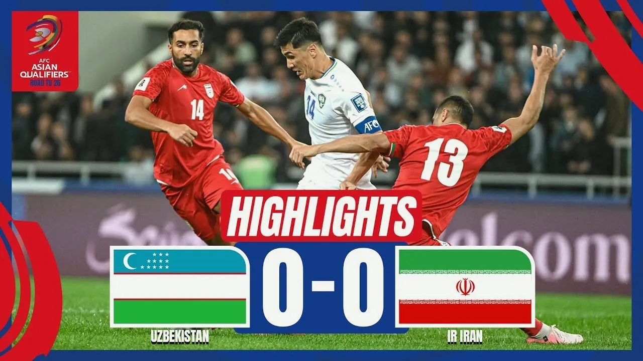 ไฮไลท์บอลอุซเบกิสถานเสมออิหร่าน 0-0 ศึกฟุตบอลโลกรอบคัดเลือกโซนเอเชีย วันที่ 11/10/2567
