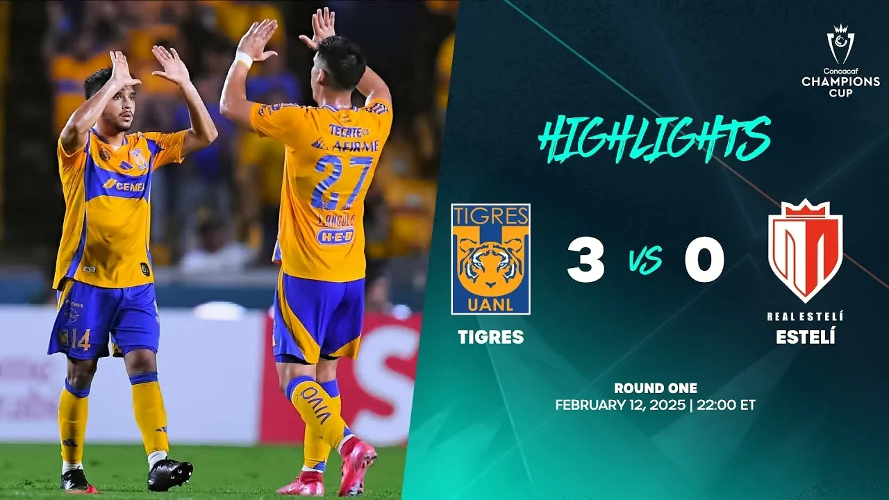ไฮไลท์บอลไทเกรส ยูเอเอ็นแอล ชนะแรง เรอัล เอสเทล 3-0 ศึกคอนคาเคฟ แชมเปี้ยนส์ คัพ 2025 วันที่ 13 กุมภาพันธ์ 2568