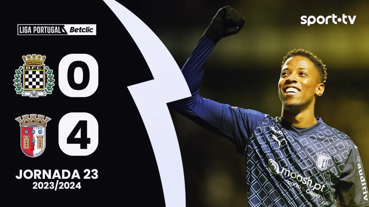 ไฮไลท์บอล เบาวิสต้า เอฟซี 0-4 สปอร์ติ้ง บราก้า ศึกโปรตุเกส ลีกา ซาเกรส 2024 วันที่ 27/02/2567