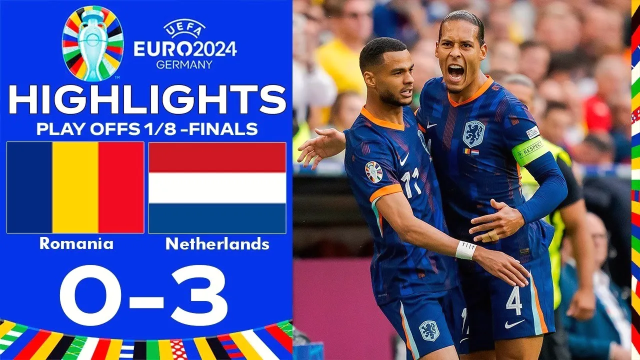 ไฮไลท์ฟุตบอลยูโร 2024 รอบ16ทีมสุดท้าย โรมาเนียปราชัยเนเธอร์แลนด์ 0-3 03/07/2567