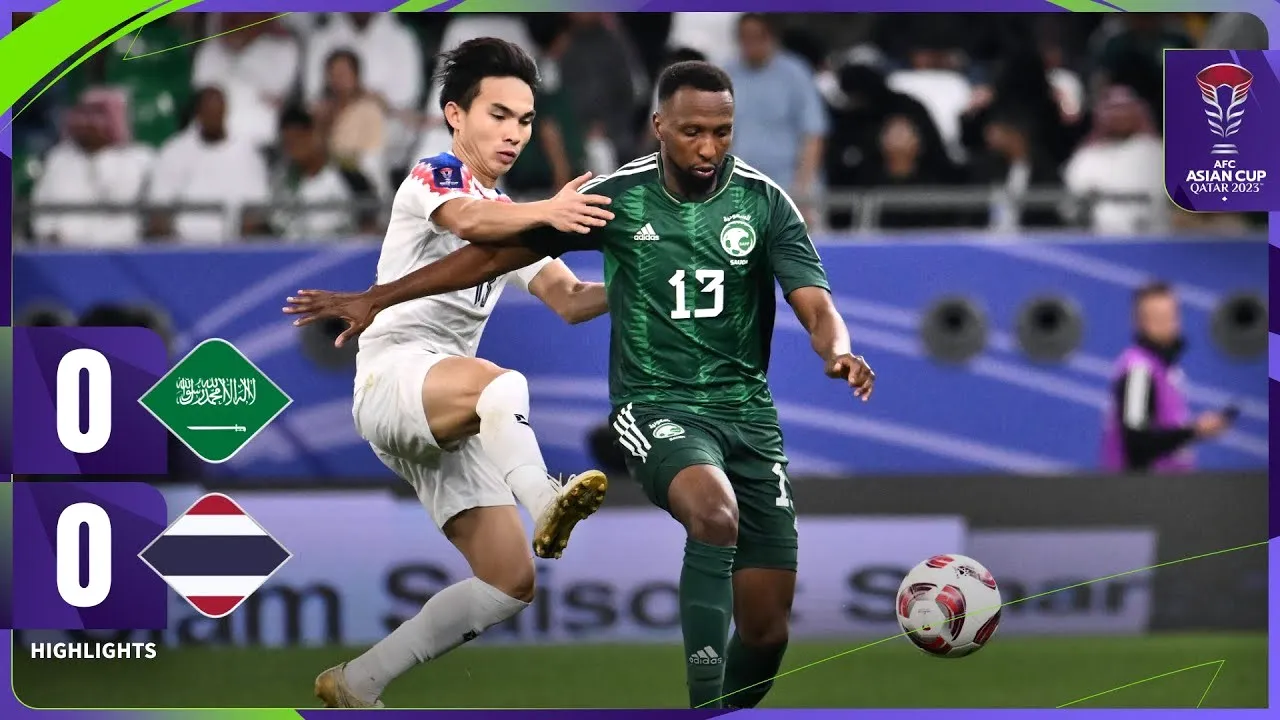ไฮไลท์ฟุตบอลเอเชียน คัพ 2024 ซาอุดีอาระเบีย เสมอ ไทย 0-0 วันที่ 26 มกราคม 2567