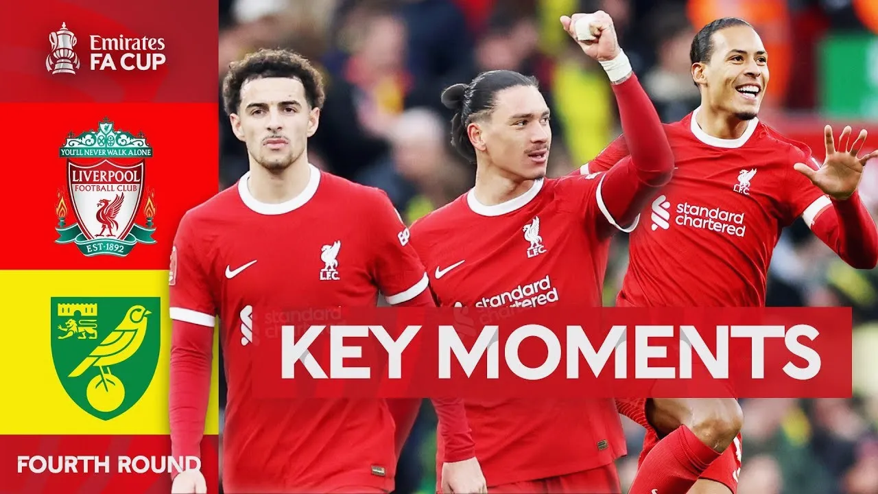 #ไฮไลท์บอล ลิเวอร์พูล ถล่ม นอริช ซิตี้ 5-2 ศึกเอฟเอคัพ อังกฤษ 2024 วันที่ 29 มกราคม 2567