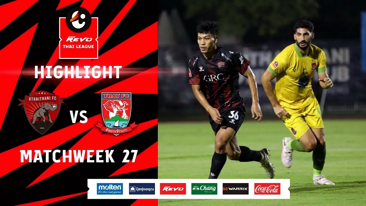 ไฮไลท์ฟุตบอลประจำวันที่ 04/05/2567 อุทัยธานี เอฟซี ชนะ ตราด เอฟซี 3-1 ในศึก รีโว่ ไทยลีก 2024