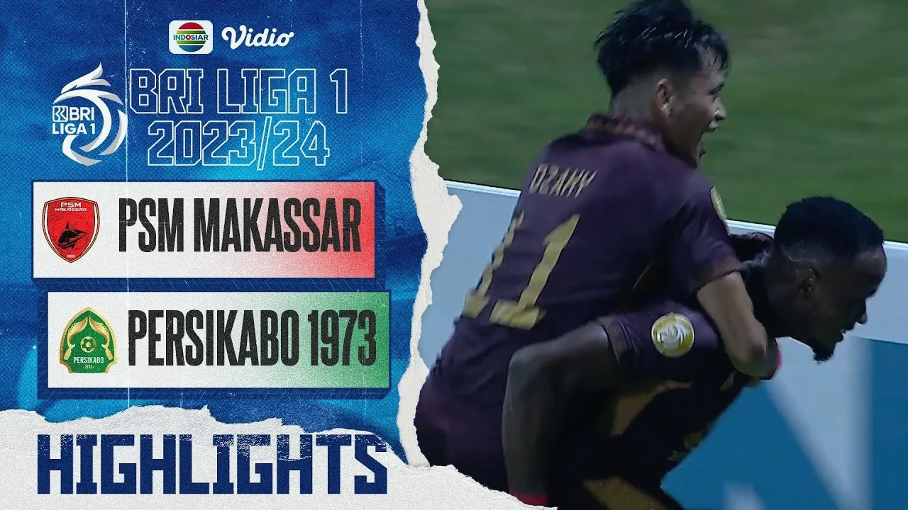ไฮไลท์บอล พีเอสเอ็ม มากัสซาร์ ชนะ เปอร์ซิกาโบ 3-1 ศึกฟุตบอลอินโดนีเซีย ซูเปอร์ ลีก้า ฤดูกาล 2023/24 วันที่ 24/11/2566