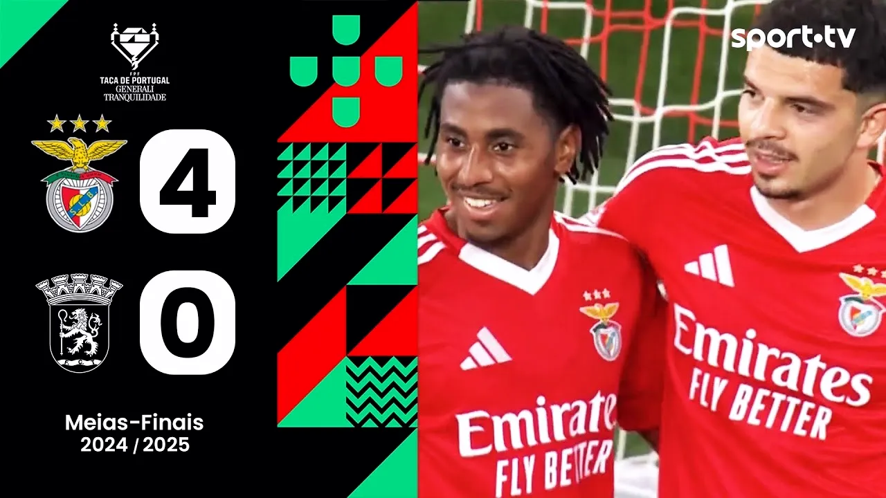 ไฮไลท์เบนฟิก้าถล่มทีร์เซนเซ่4-0คว้าตั๋วชิงโปรตุเกสคัพนัดสองรอบรองฯ24เมษายน2568