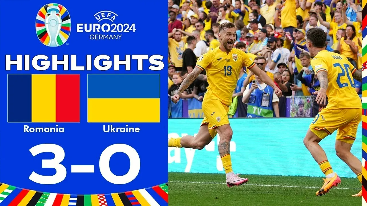ไฮไลท์เดือดฟุตบอลยูโร 2024 โรมาเนียถล่มยูเครน 3-0 เกมสุดเดือดวันที่ 18 มิถุนายน 2567 ดูคลิปเต็มทาง dooball168hd.com