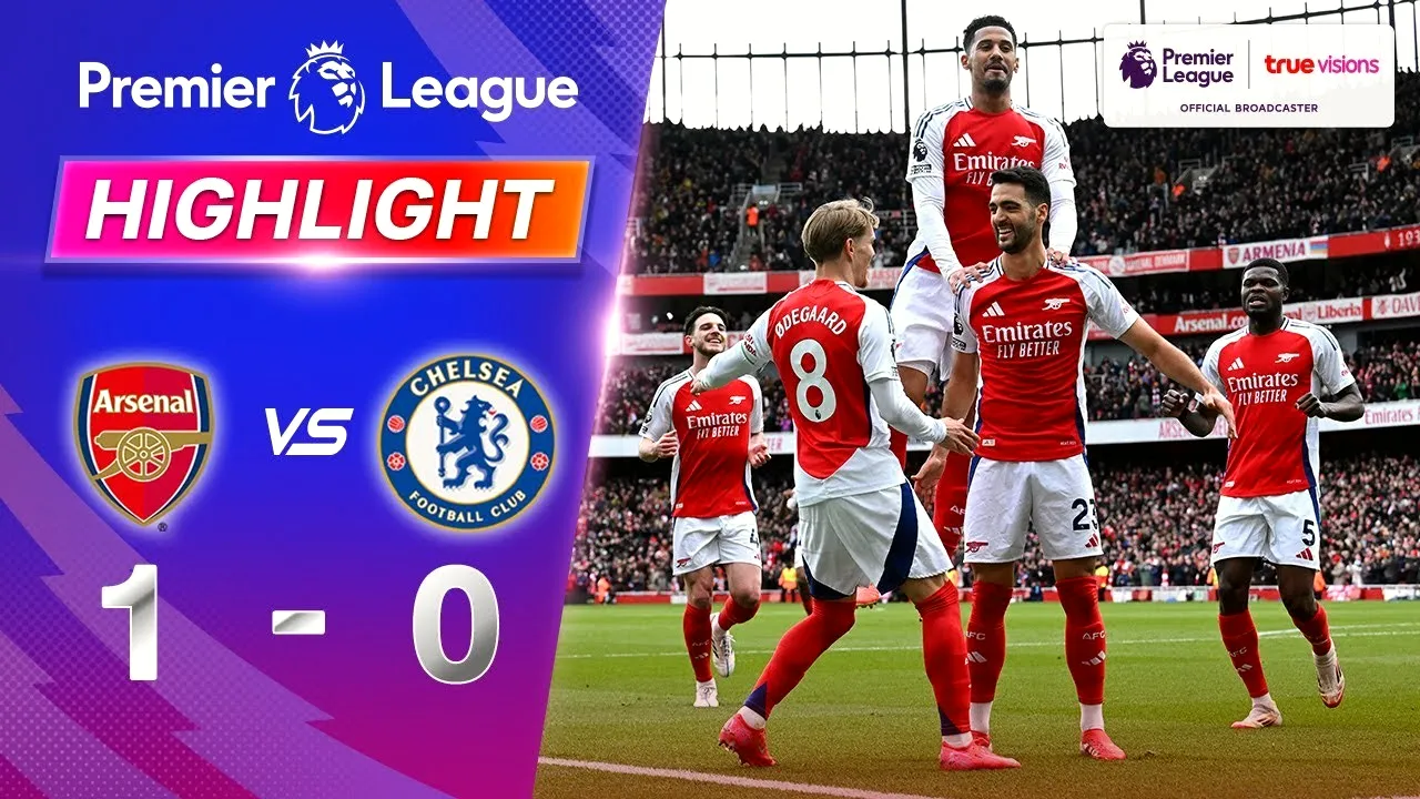 ไฮไลท์ฟุตบอล อาร์เซน่อล เฉือน เชลซี 1-0 ศึกพรีเมียร์ลีก อังกฤษ ประจำวันที่ 17 มีนาคม 2568 จาก dooball168hd.com