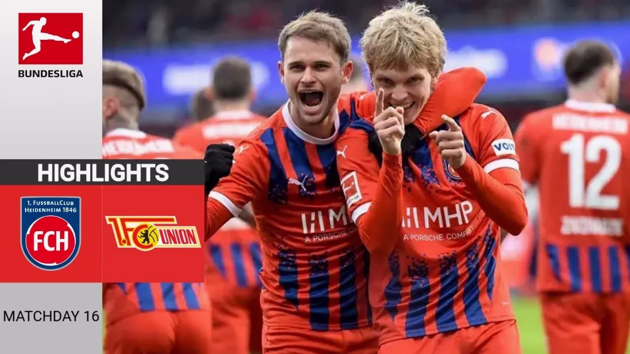 ดูบอลไฮน์เดนเฮลม์บุกชนะยูเนี่ยนเบอร์ลิน 2-0 ศึกบุนเดสลีก้าเยอรมัน 12 มกราคม 2568