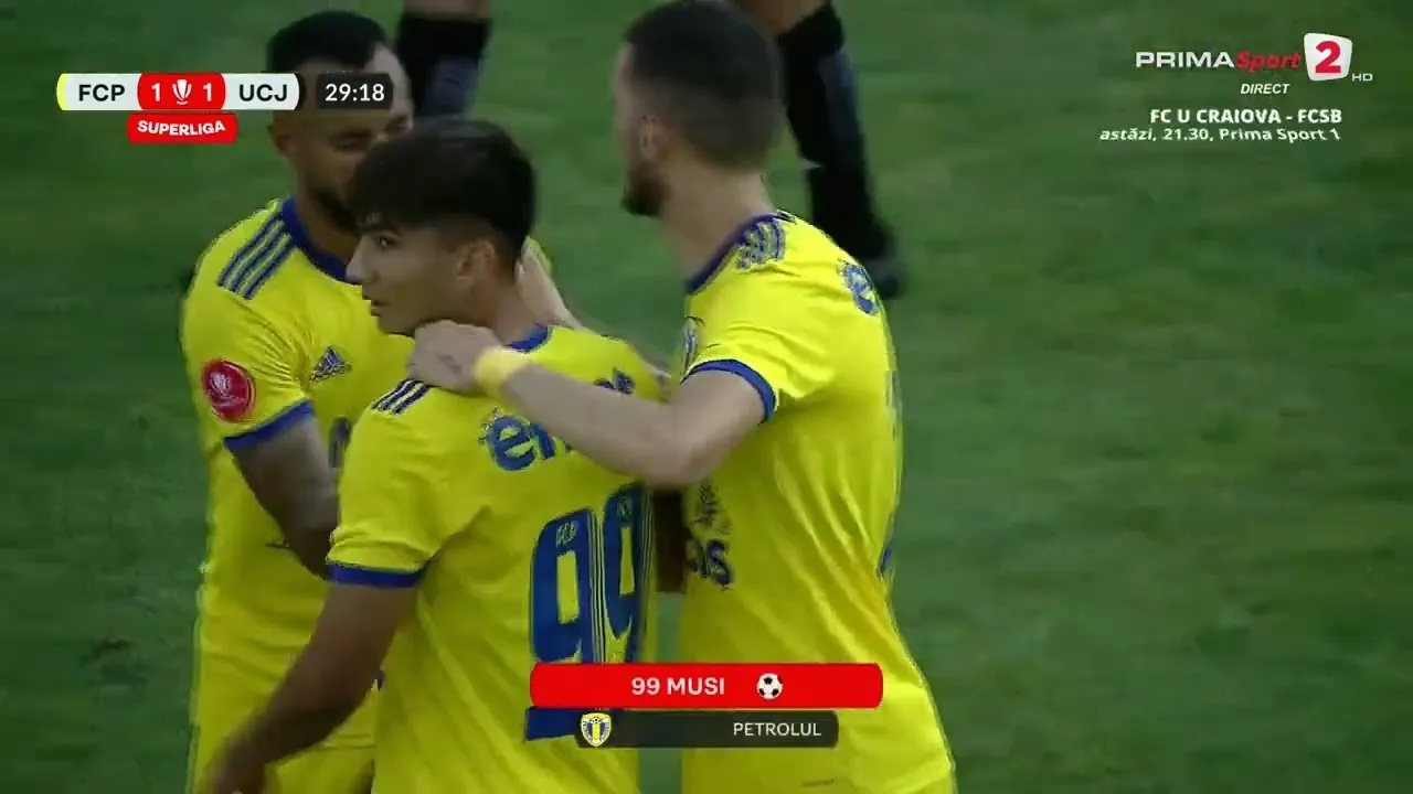 ไฮไลท์ฟุตบอล ปิโตรลูล โปรเอสติ เสมอยูนิเวอร์ซิตาเดีย คลูจ์ 1-1 ศึกโรมาเนีย ซูเปอร์ลีก้า