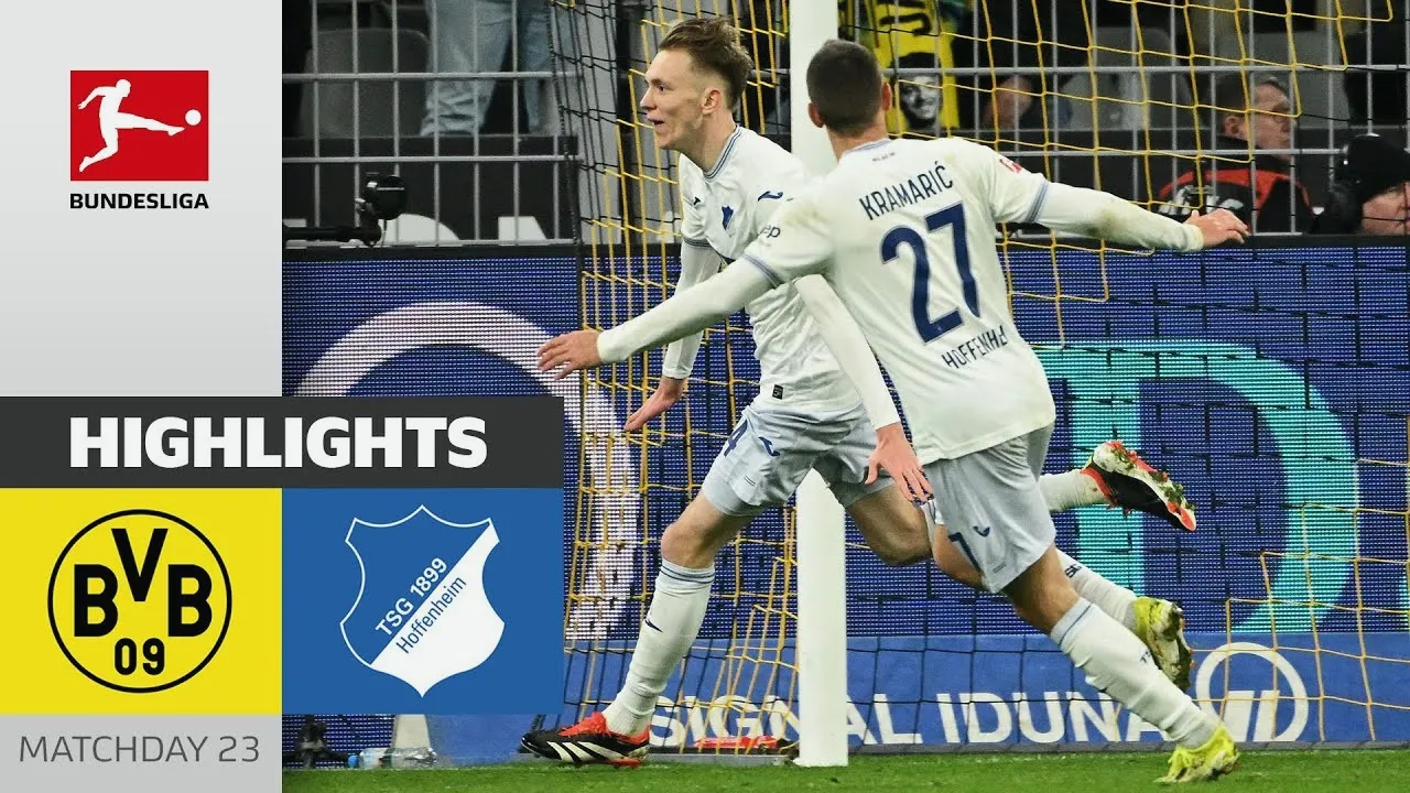 ไฮไลท์ฟุตบอล ฮอฟเฟ่นไฮม์ บุกดับโบรุสเซีย ดอร์ทมุนด์ 3-2 บุนเดสลีก้าเยอรมัน 26/02/2567