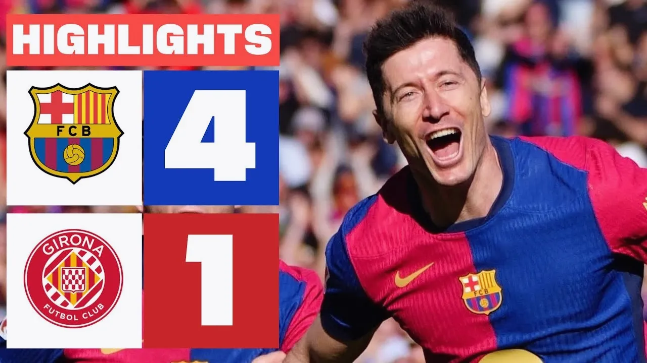 ไฮไลท์ฟุตบอล บาร์เซโลน่า 4-1 คิโรน่า ลาลีก้าสเปน 31 มีนาคม 2568