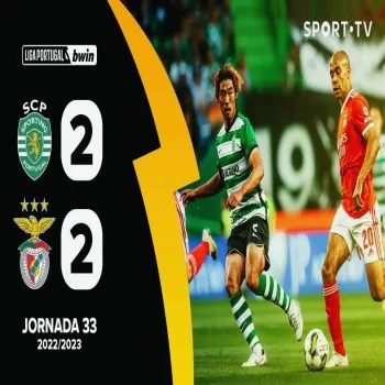 ไฮไลท์ฟุตบอล สปอร์ติ้ง ลิสบอน เสมอ เบนฟิก้า 2-2 ศึกโปรตุเกส ลีกา ซาเกรส หลังเกมสุดมันส์ทั้งสองฝ่ายแลกประตูกันสนุก dooball168hd.com
