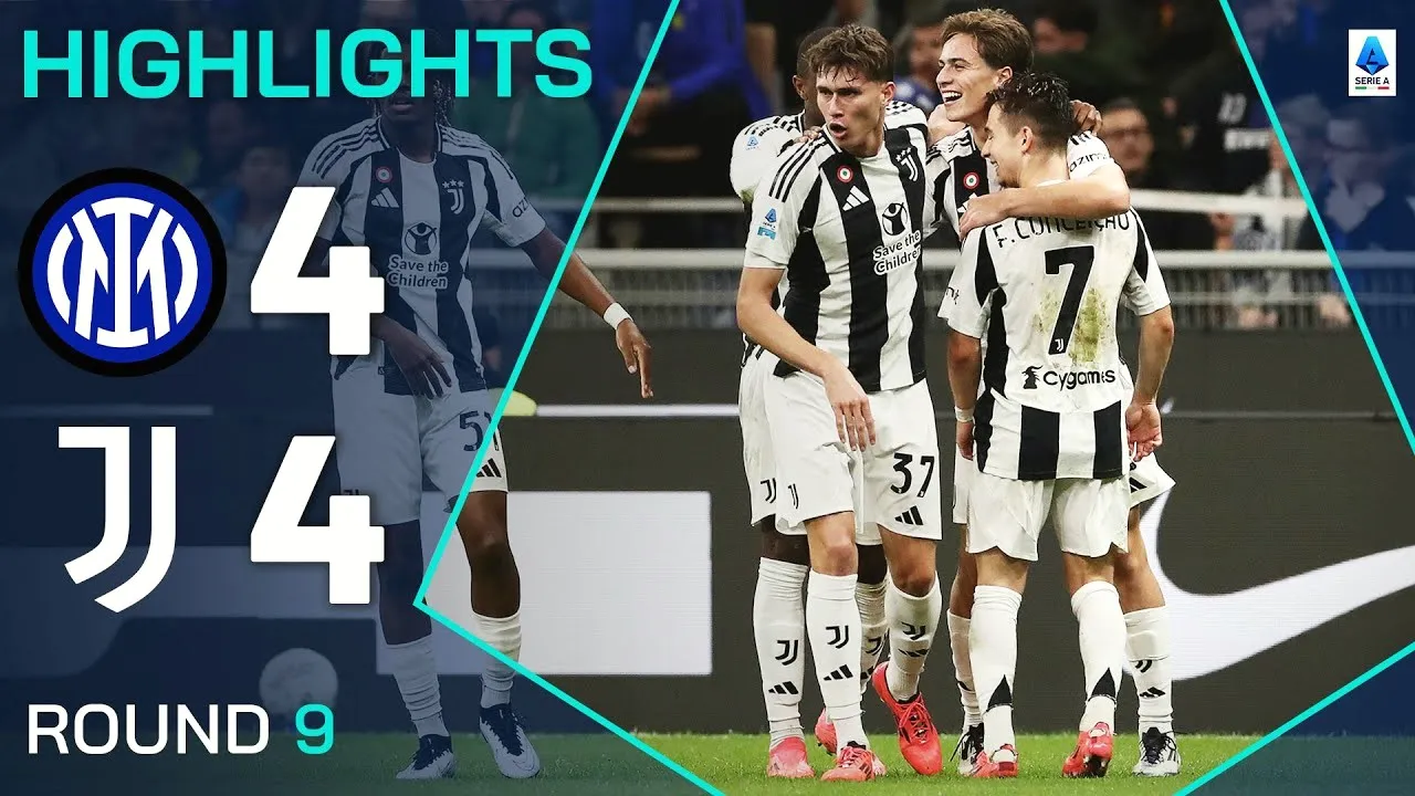 ไฮไลท์บอล เซเรียอาอิตาลี อินเตอร์ มิลาน เสมอยูเวนตุส 4-4 เกมสนุกสุดมันส์ 28 ตุลาคม 2567 ที่ dooball168hd.com