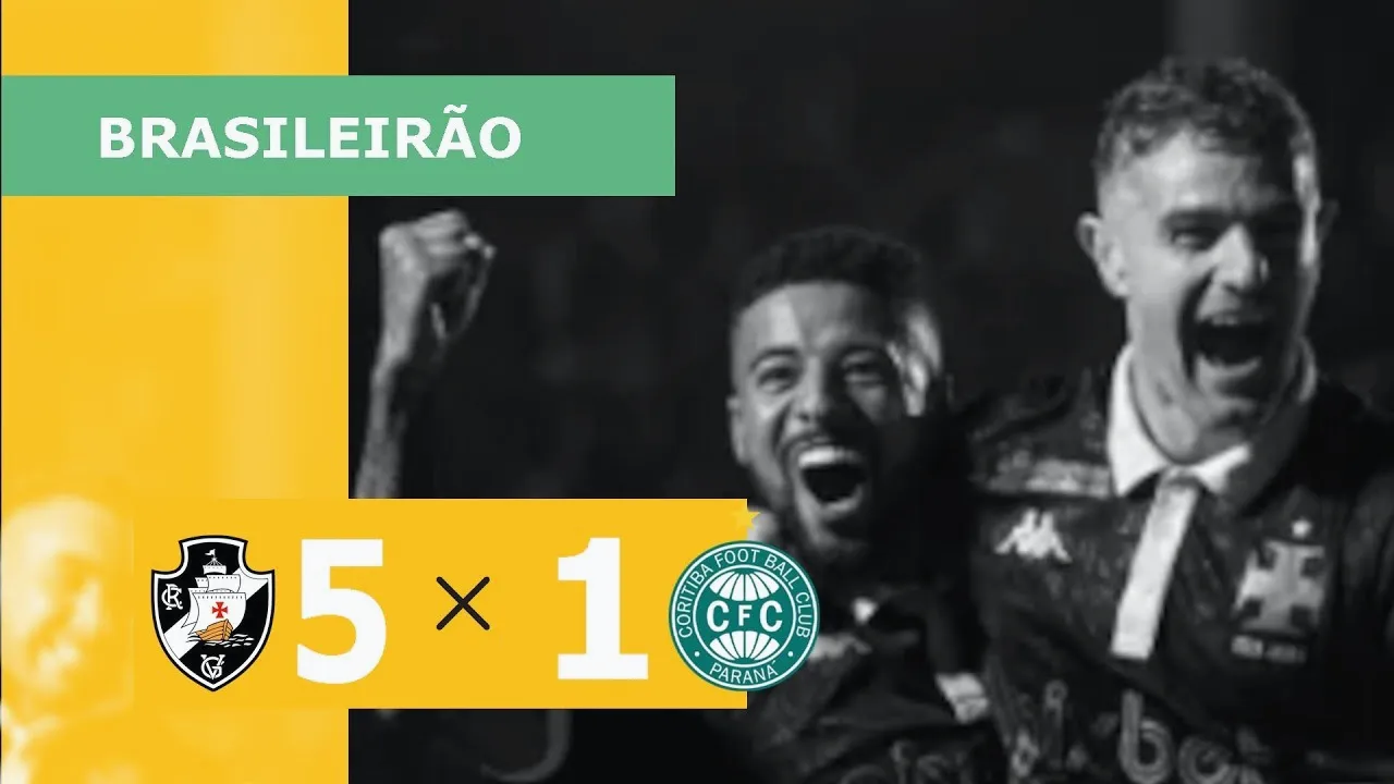 ไฮไลท์ฟุตบอลบราซิล ซีรี่ย์เอ 2023 วาสโก ดา กาม่า ถล่ม กอริติบ้า พีอาร์ 5-1 ในเกมวันที่ 22 กันยายน 2566