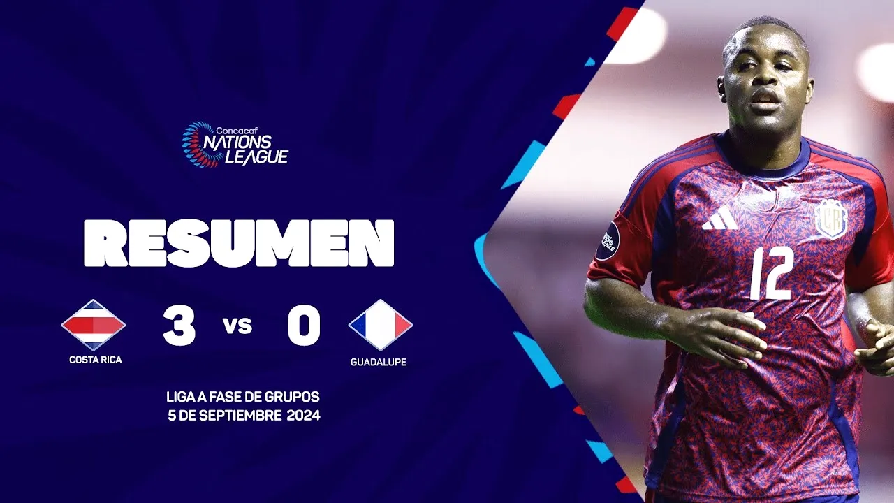 ไฮไลท์ฟุตบอลคอนคาเคฟ เนชั่นส์ ลีก 2024 คอสตาริก้า ชนะ กวาเดอลูป 3-0 ในวันที่ 06/09/2567