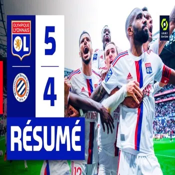 ไฮไลท์ฟุตบอลลีกเอิงฝรั่งเศส 2022/23 โอลิมปิก ลียง พลิกเอาชนะ มงต์เปลลิเย่ร์ 5-4 สุดมันส์