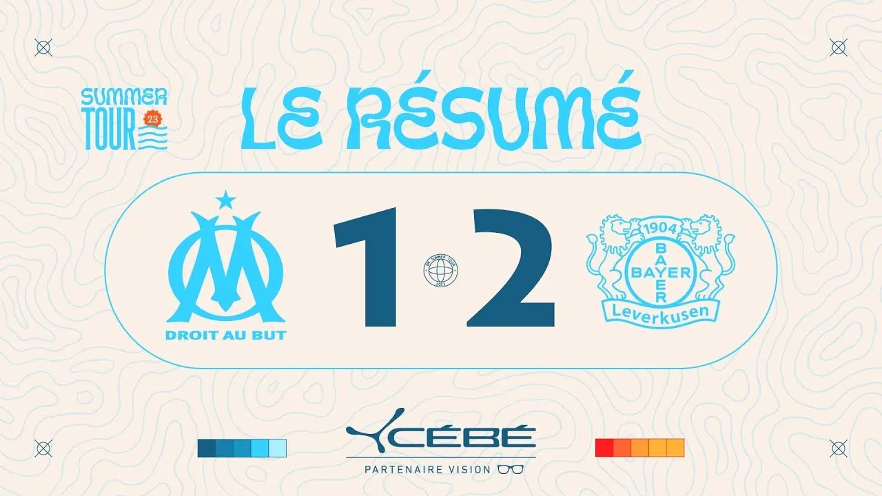 ไฮไลท์ฟุตบอล โอลิมปิก มาร์กเซย พ่าย ไบเออร์ เลเวอร์คูเซ่น 1-2 ในเกมอุ่นเครื่องกระชับมิตรสโมสร