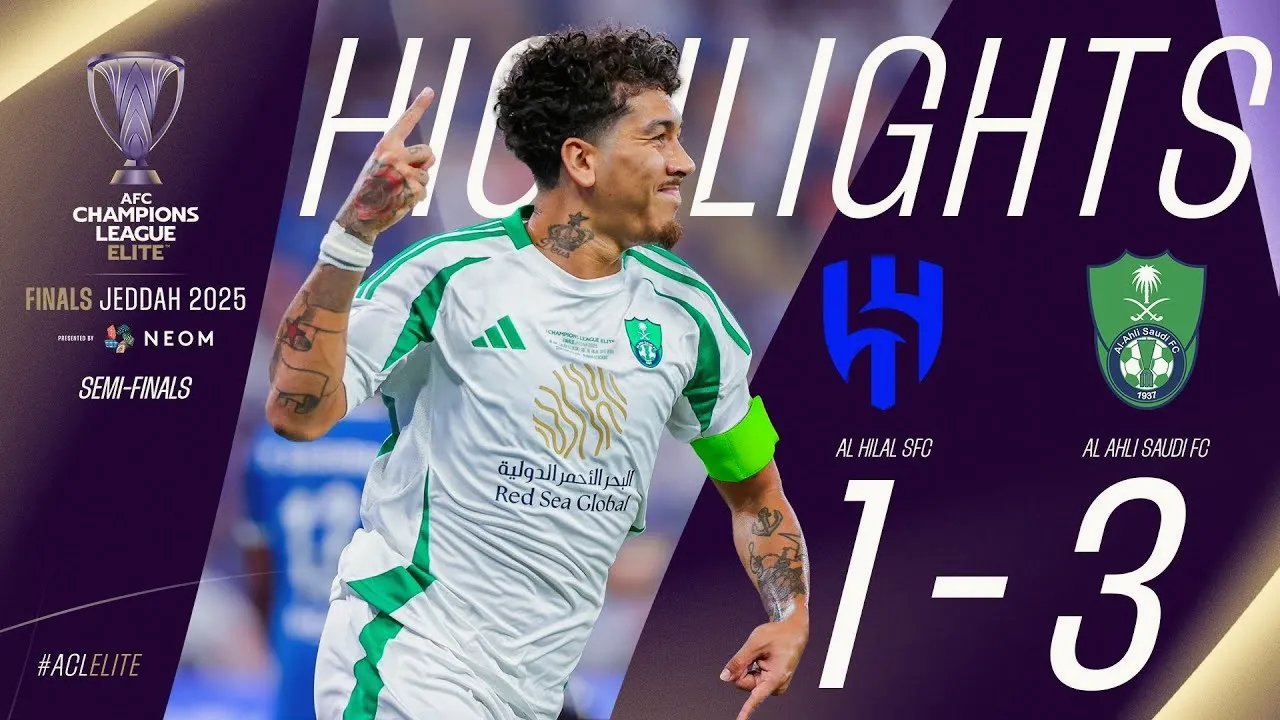 ไฮไลท์ฟุตบอล อัล ฮิลาล 1-3 อัล อาห์ลี เอเอฟซี แชมเปี้ยนส์ ลีก อีลิท รอบรองชนะเลิศ 30 เมษายน 2568 จัดเต็มทุกประตูเฉพาะที่ dooball168hd.com
