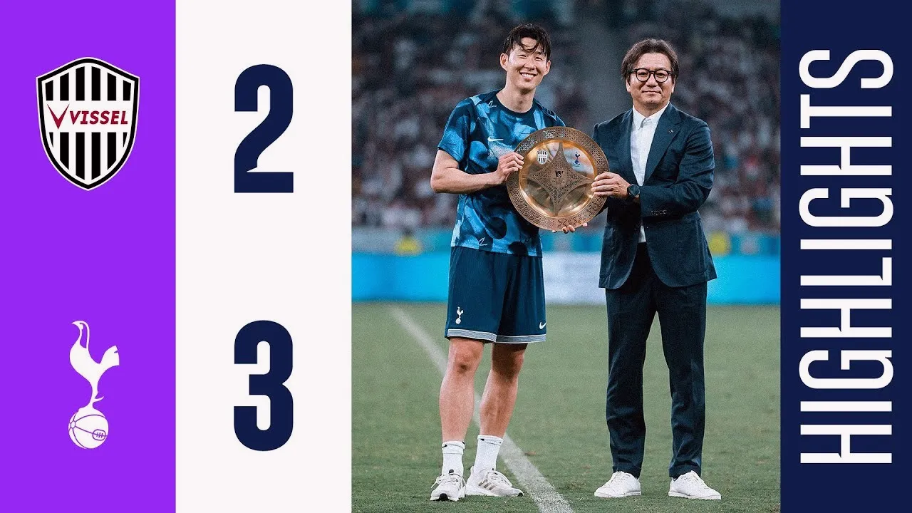 ไฮไลท์ฟุตบอลวิสเซล โกเบ 2-3 ท็อตแน่ม ฮ็อทสเปอร์ส กระชับมิตรสโมสร 2024 วันที่ 28 กรกฎาคม 2567