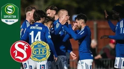 ไฮไลท์ฟุตบอล ซันด์สวาลล์ บุกชนะ แซนด์ไวเค่นส์ 1-0 ศึกสวีเดน ซูเปอร์เร็ตเท่น 2025 วันที่ 28 พฤษภาคม 2568
