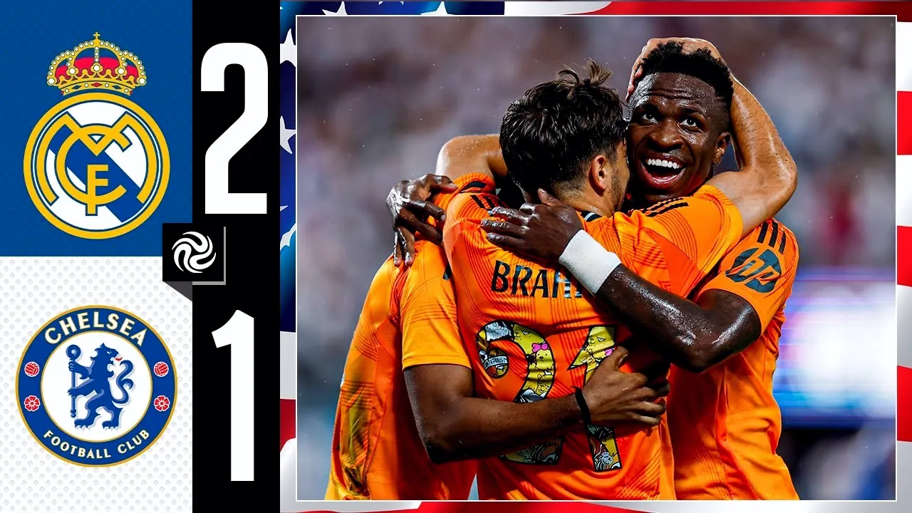 ไฮไลท์ฟุตบอลกระชับมิตรสโมสร 2024 เรอัล มาดริด 2-1 เชลซี 07/08/2567 ประตูสุดมันเข้มข้นทุกนาทีจากราชันชุดขาวและสิงโตน้ำเงินคราม