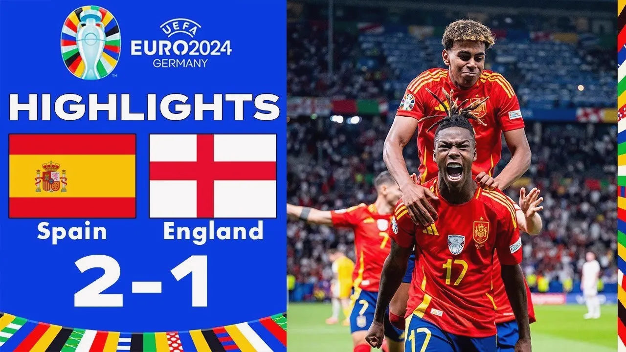 ไฮไลท์ฟุตบอลสเปนพลิกล็อกชนะอังกฤษ 2-1 ในรอบชิงยูโร 2024 ที่เบอร์ลิน 15/07/2567