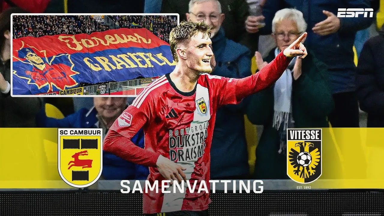 ไฮไลท์ฟุตบอลเอสซี คัมบูร์เฉือนวิเทสส์ อาร์เน่ม 2-1 จูปิแลร์ลีกฮอลแลนด์ 26 เมษายน 2568
