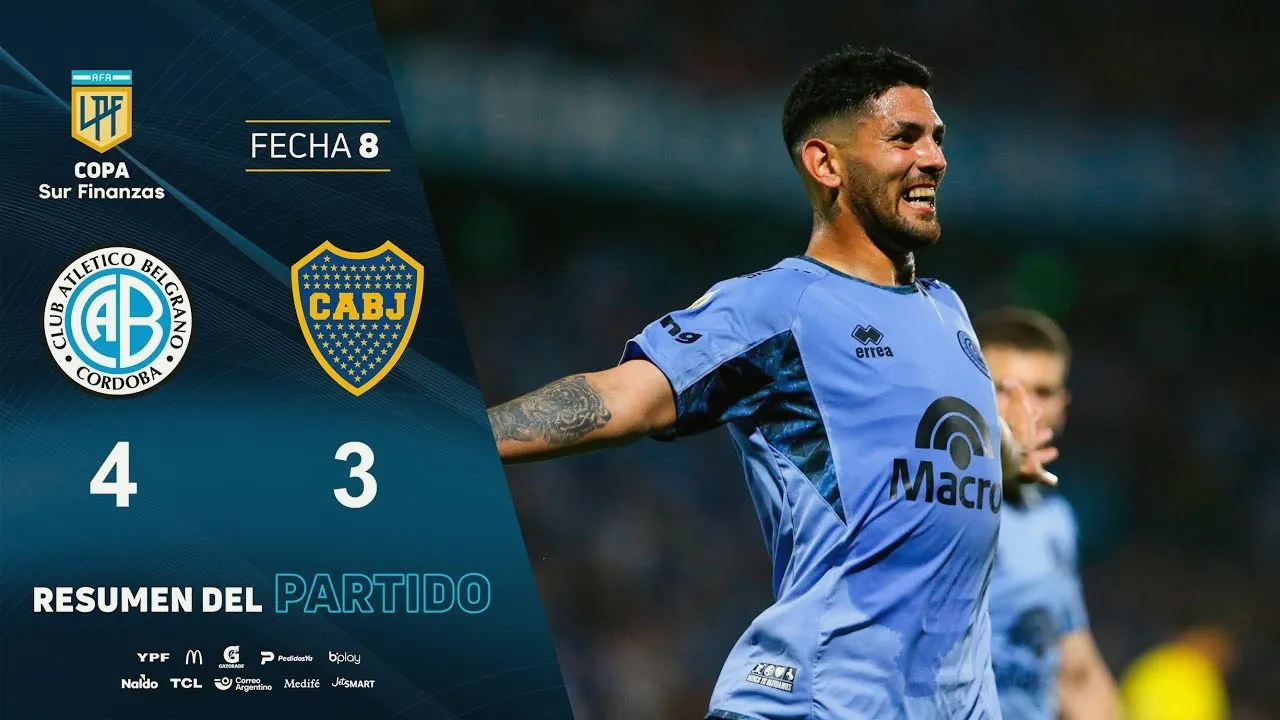 ไฮไลท์ฟุตบอลเบลกราโน่พลิกโบคาจูเนียร์ส 4-3 อาร์เจนตินาพรีเมียร์ดิวิชั่น 2023 วันที่ 11 ตุลาคม 2566