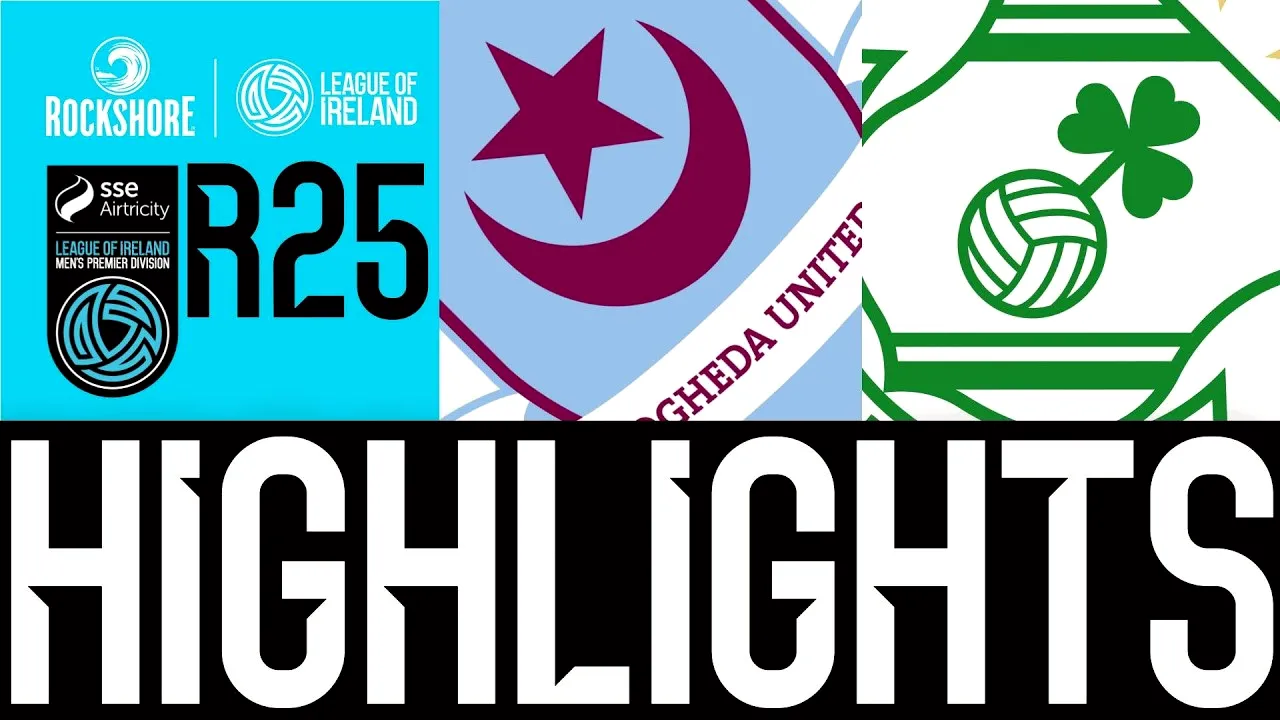ไฮไลท์ฟุตบอล ไอร์แลนด์ พรีเมียร์ลีก 2025 ดร็อกเฮด้า ยูไนเต็ด พ่าย แชมร็อค โรเวอร์ส 1-2 ในวันที่ 17/06/2568