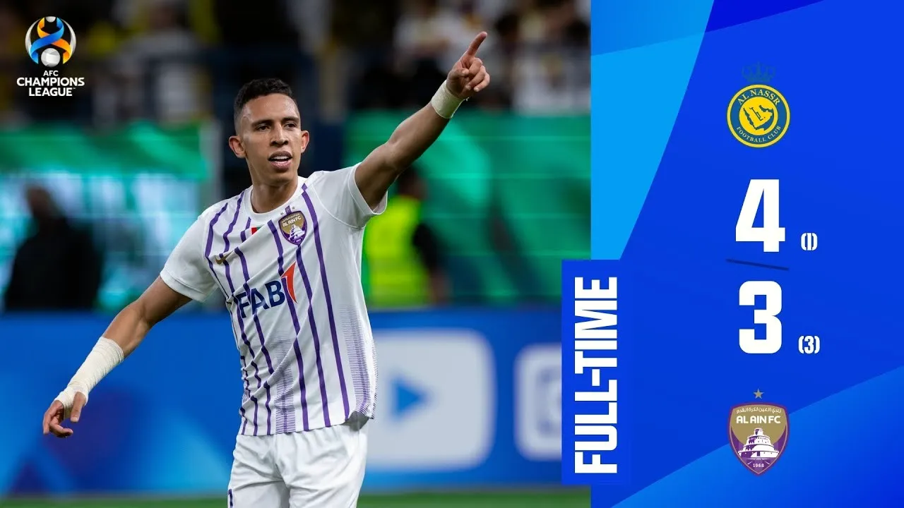 ลุ้นระทึก! อัล นาสเซอร์ซาอุฯ บุกพลิกแซงอัล ไอน์ 4-3 แต่รวมผลตกรอบเอเอฟซีแชมเปี้ยนส์ลีก รอบ8ทีมสุดท้ายนัดสอง 12/03/2567