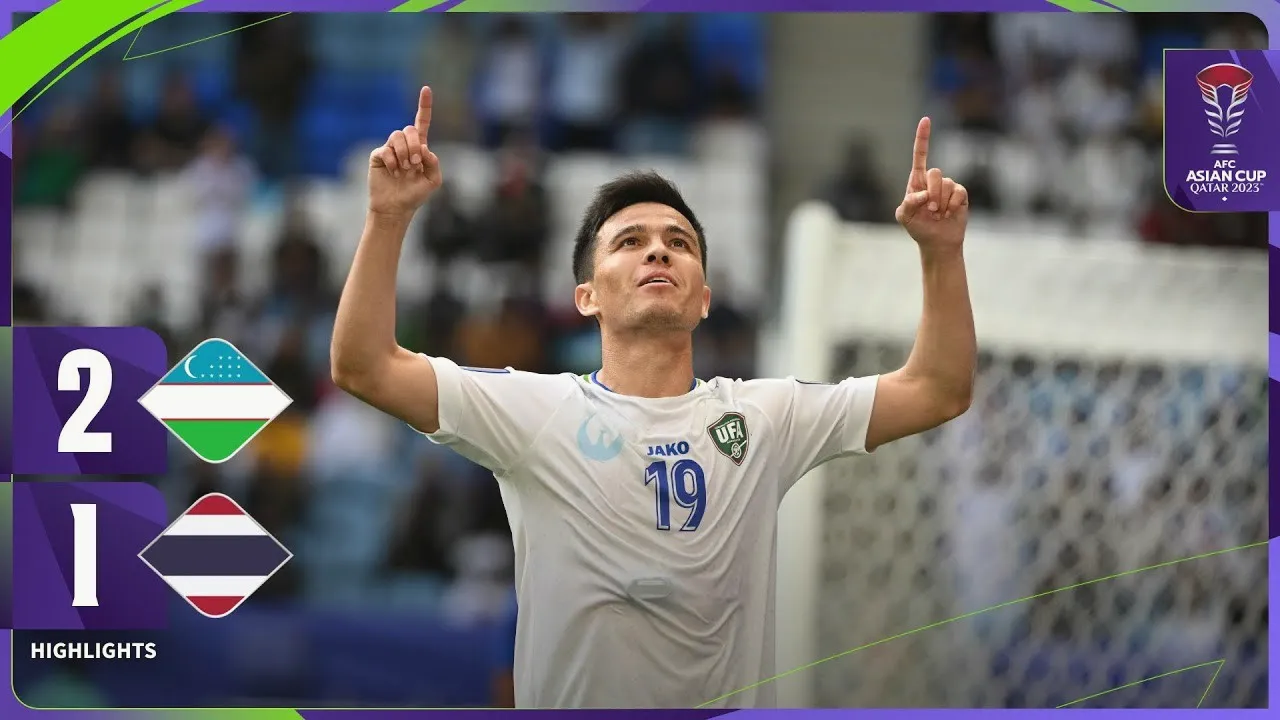 ไฮไลท์ฟุตบอล 31/01/2567 อุซเบกิสถานชนะไทย 2-1 ศึกเอเชียนคัพ รอบ 16 ทีมสุดเดือด