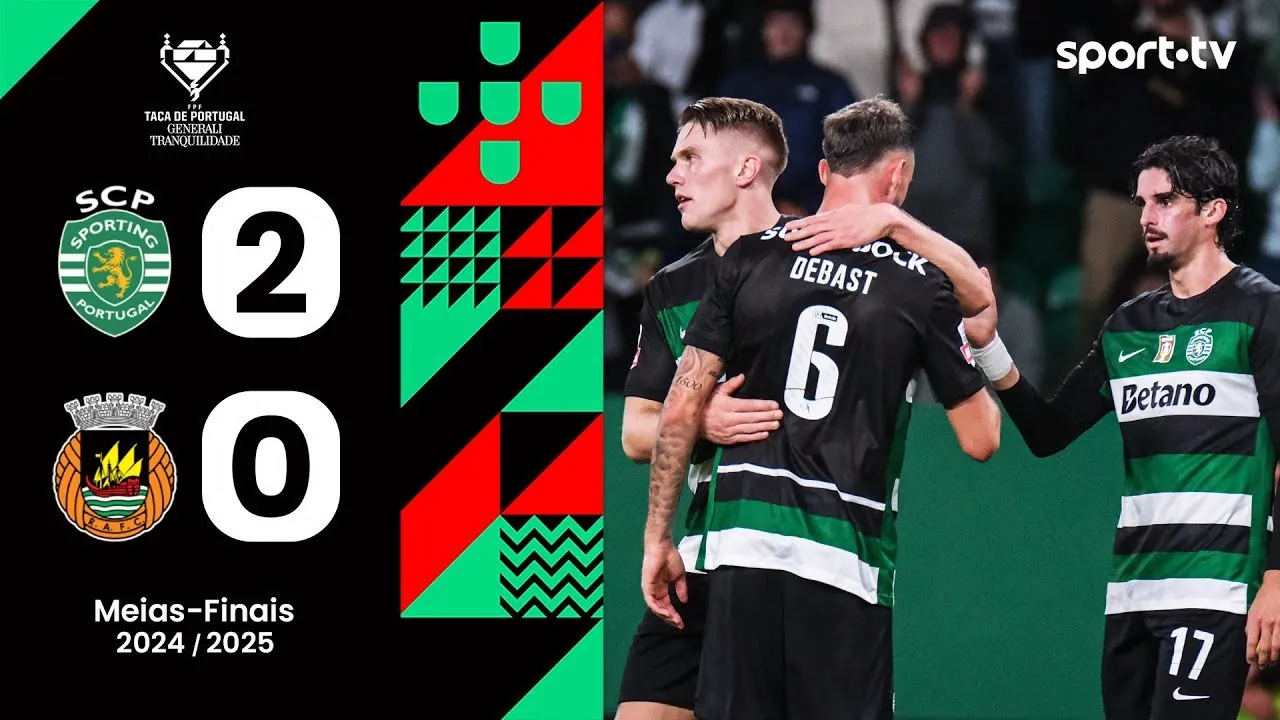 ไฮไลท์บอล โปรตุเกส คัพ 04/04/2568 : สปอร์ติ้ง ลิสบอน เอาชนะ ริโอ อาฟ 2-0 เก็บชัยสำคัญศึกฟุตบอลถ้วย