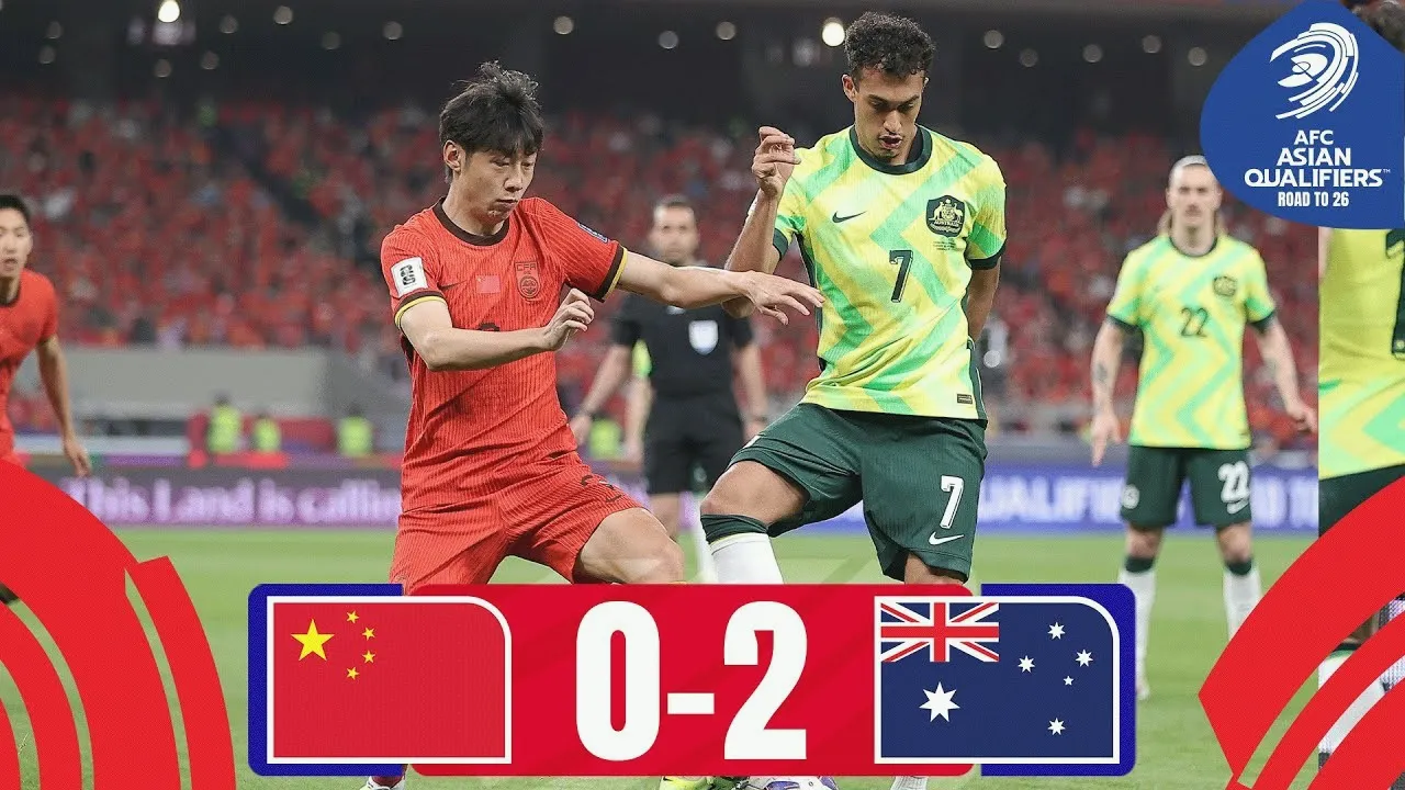 ไฮไลท์บอล จีน 0-2 ออสเตรเลีย ศึกฟุตบอลโลกรอบคัดเลือก โซนเอเชีย 2025/26 วันที่ 26 มีนาคม 2568 ที่ dooball168hd.com