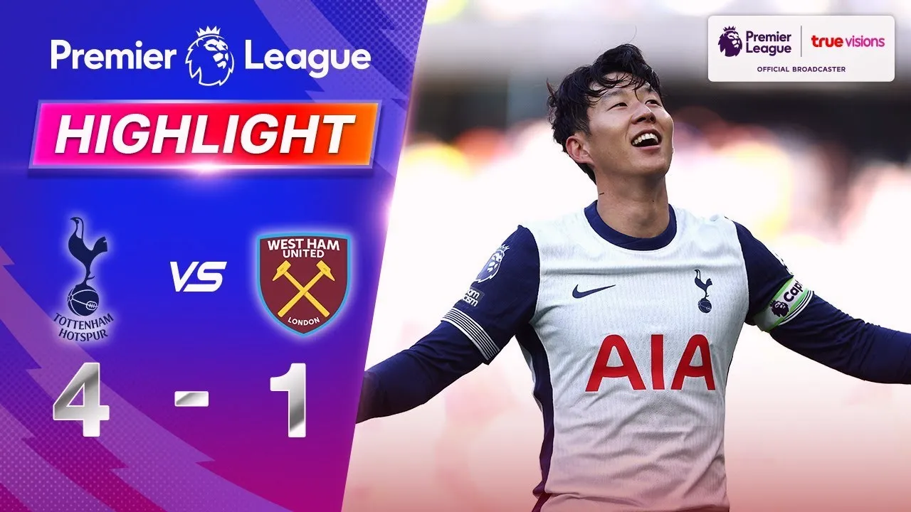ไฮไลท์ฟุตบอลดุเดือด สเปอร์ส เปิดรังถล่มเวสต์แฮม 4-1 ศึกพรีเมียร์ลีก อังกฤษ 20 ตุลาคม 2567