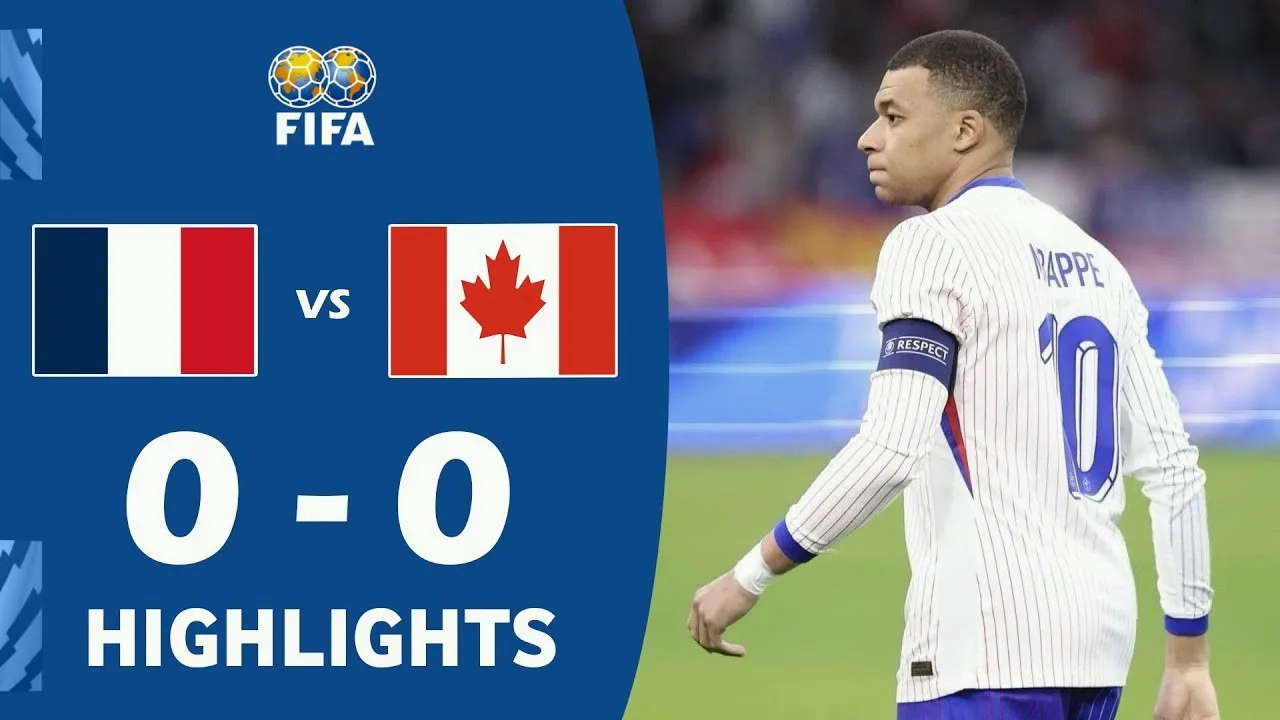 ดูไฮไลท์ฟุตบอลกระชับมิตรทีมชาติ ฝรั่งเศส 0-0 แคนาดา วันที่ 10 มิถุนายน 2567 ทาง dooball168hd.com