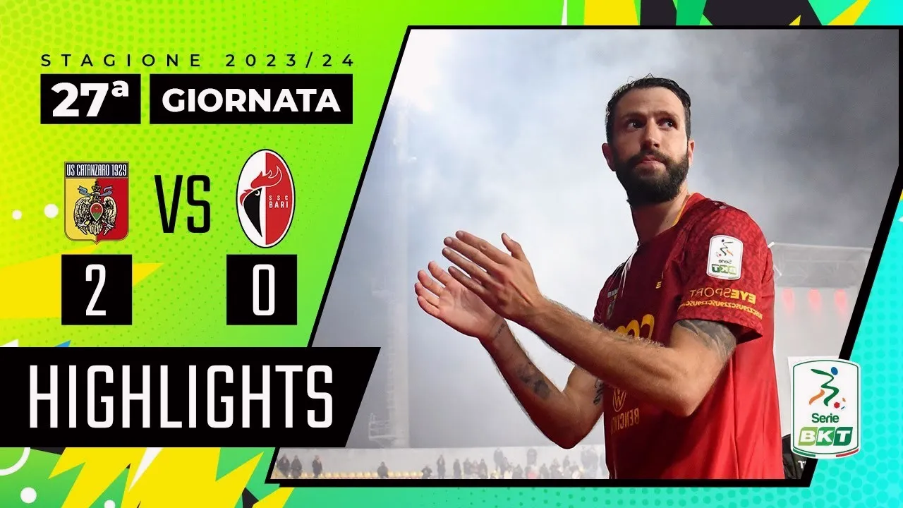 ไฮไลท์ฟุตบอลไทย คาตันซาโร่ ชนะ บารี่ 2-0 ศึกเซเรียบี อิตาลี วันที่ 28 กุมภาพันธ์ 2567 ทาง dooball168hd.com