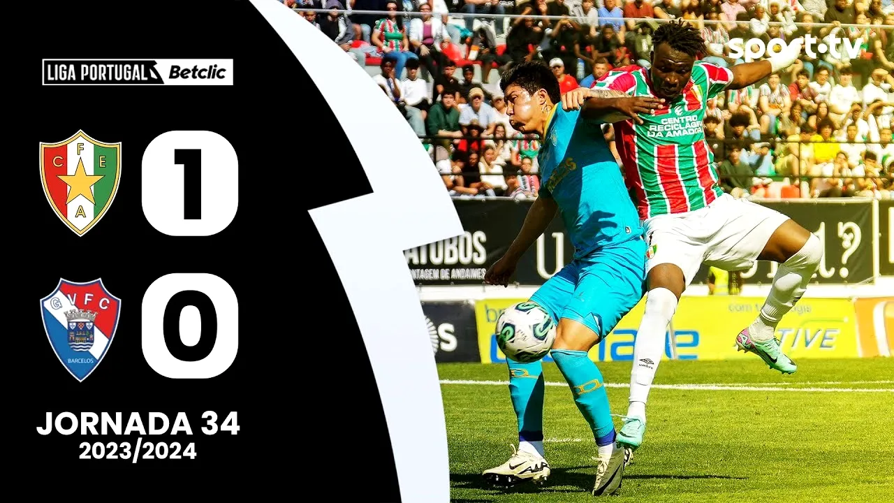 19 พฤษภาคม 2567 ไฮไลท์ฟุตบอล ลีกา ซาเกรส โปรตุเกส 2024 อามาดอร่า เปิดบ้านเฉือนกิล วิเซนเต้ 1-0 คว้าสามแต้ม