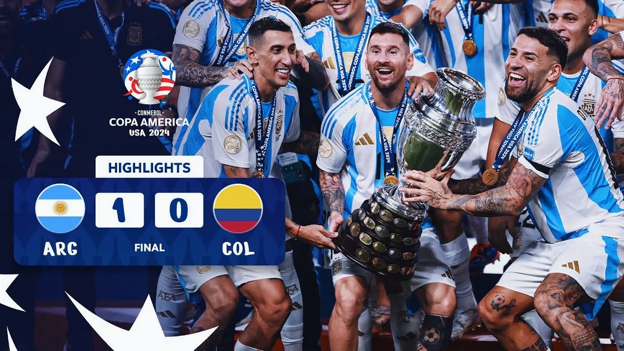 ไฮไลท์ฟุตบอล โคปา อเมริกา รอบชิงชนะเลิศ 2024 อาร์เจนติน่า 1-0 โคลัมเบีย ณ สหรัฐอเมริกา 15/07/2567