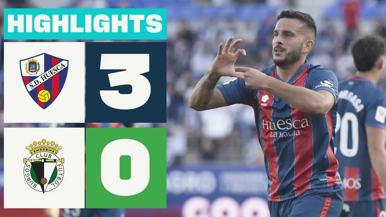 ไฮไลท์ฟุตบอลเดือด! ฮูเอสก้าบดบูร์โกส ซีเอฟขาดลอย 3-0 ศึกอเดลันเต้สเปน 2024/25 วันที่ 25/03/2567