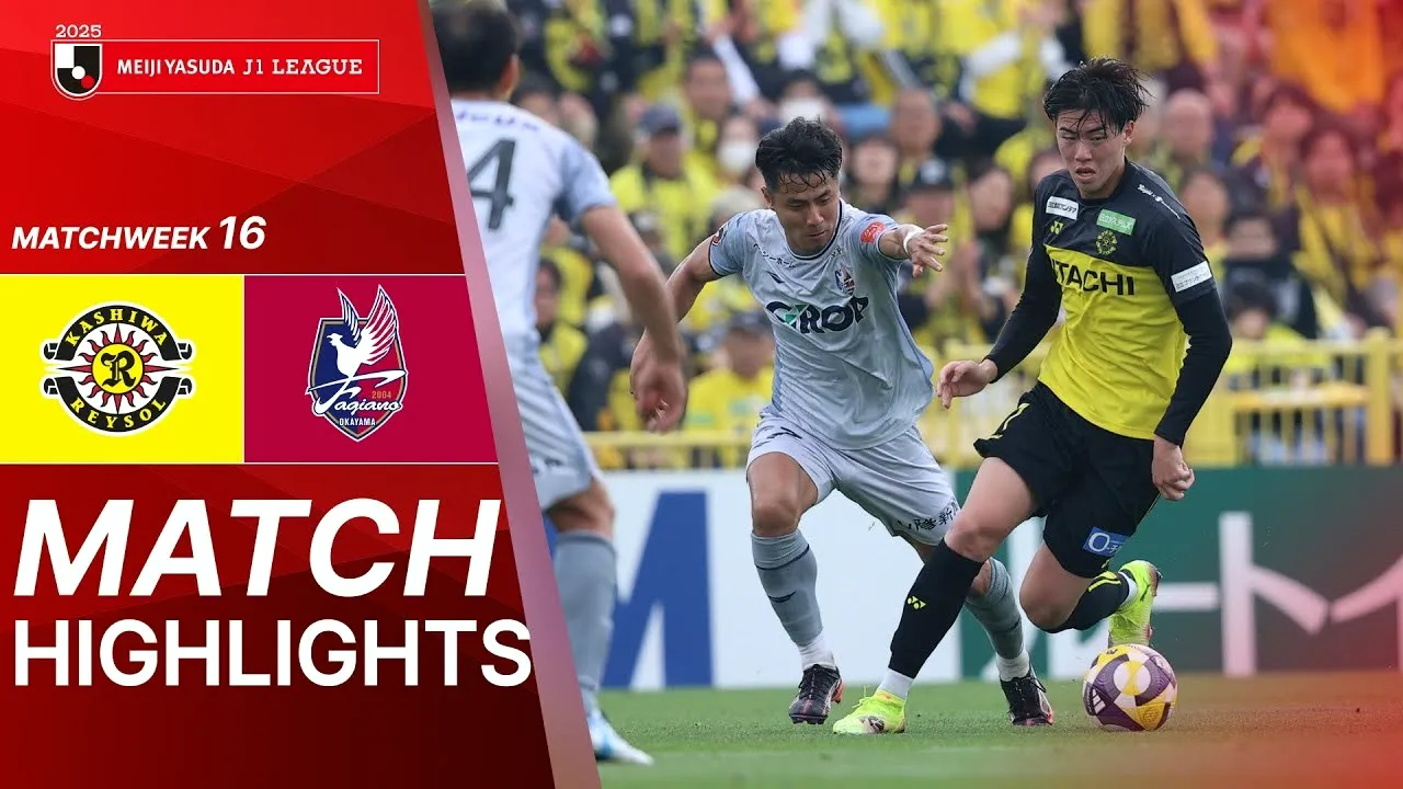 ไฮไลท์บอล คาชิว่า เรย์โซล เปิดบ้านเฉือนฟาเจียโน่ โอคายาม่า 2-0 พร้อมอัปเดตผลเจลีกญี่ปุ่น 2025 วันที่ 10 พฤษภาคม 2568