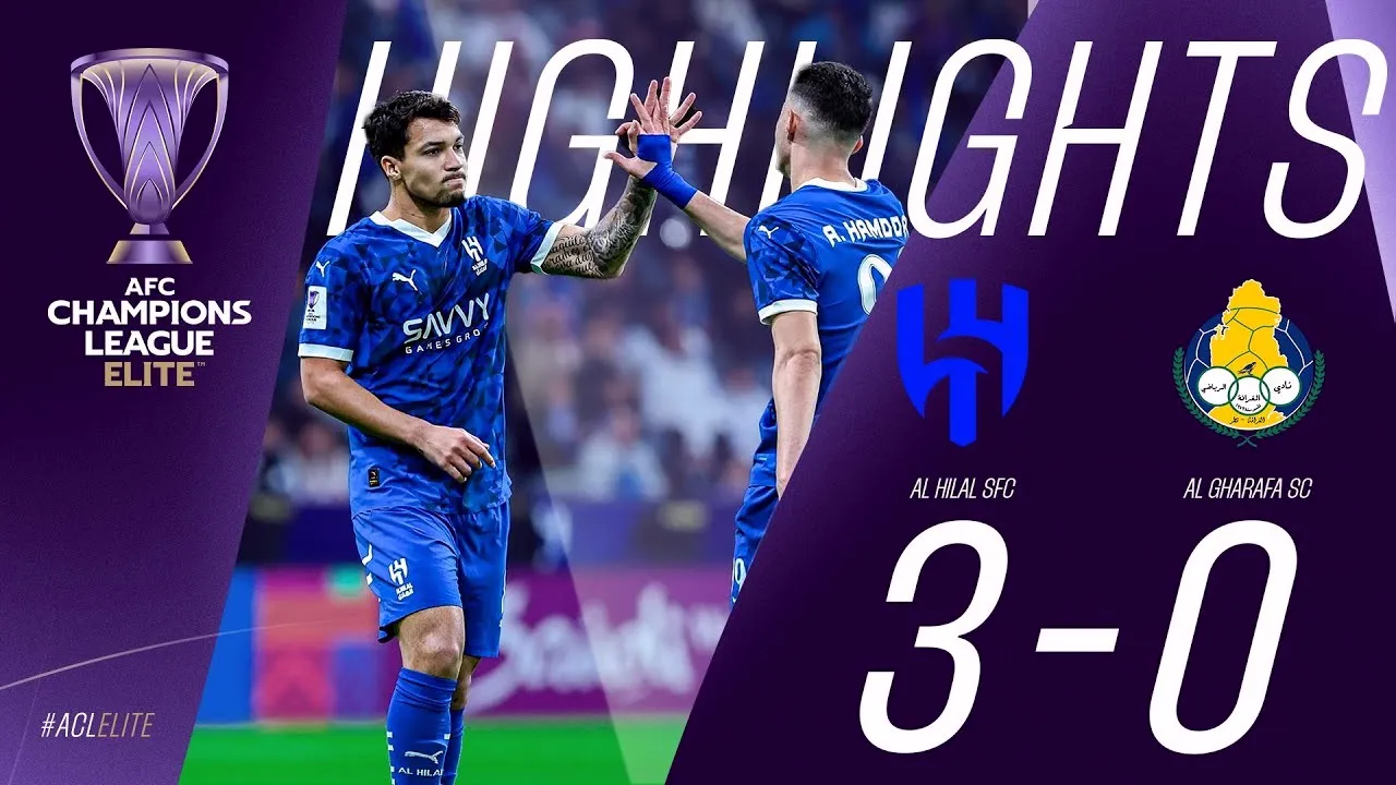 ไฮไลท์ฟุตบอล เอเอฟซี แชมเปี้ยนส์ ลีก อีลิท 2024 อัล ฮิลาล(ซาอุ) ถล่ม อัล การาฟา(กาตาร์) 3-0 04/12/2567
